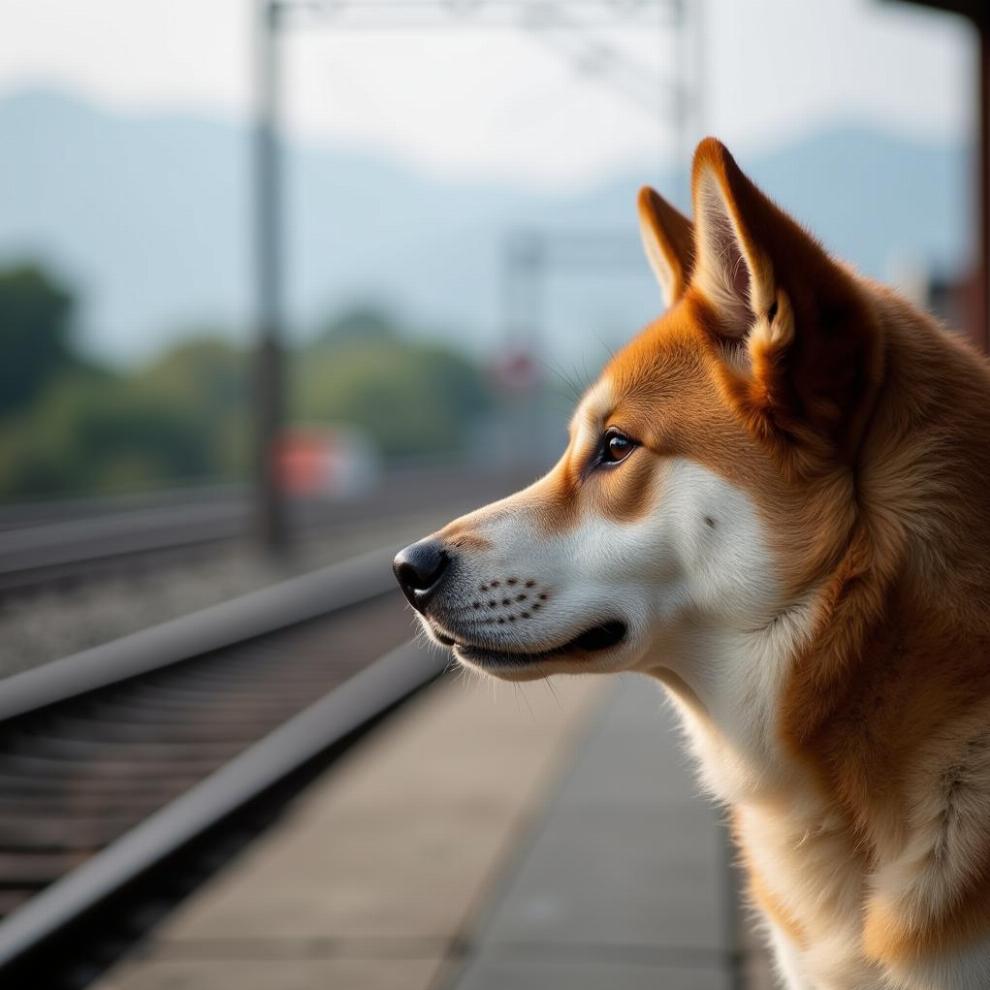 Akita Dog Symbolizing Loyalty Inspired by Hachi