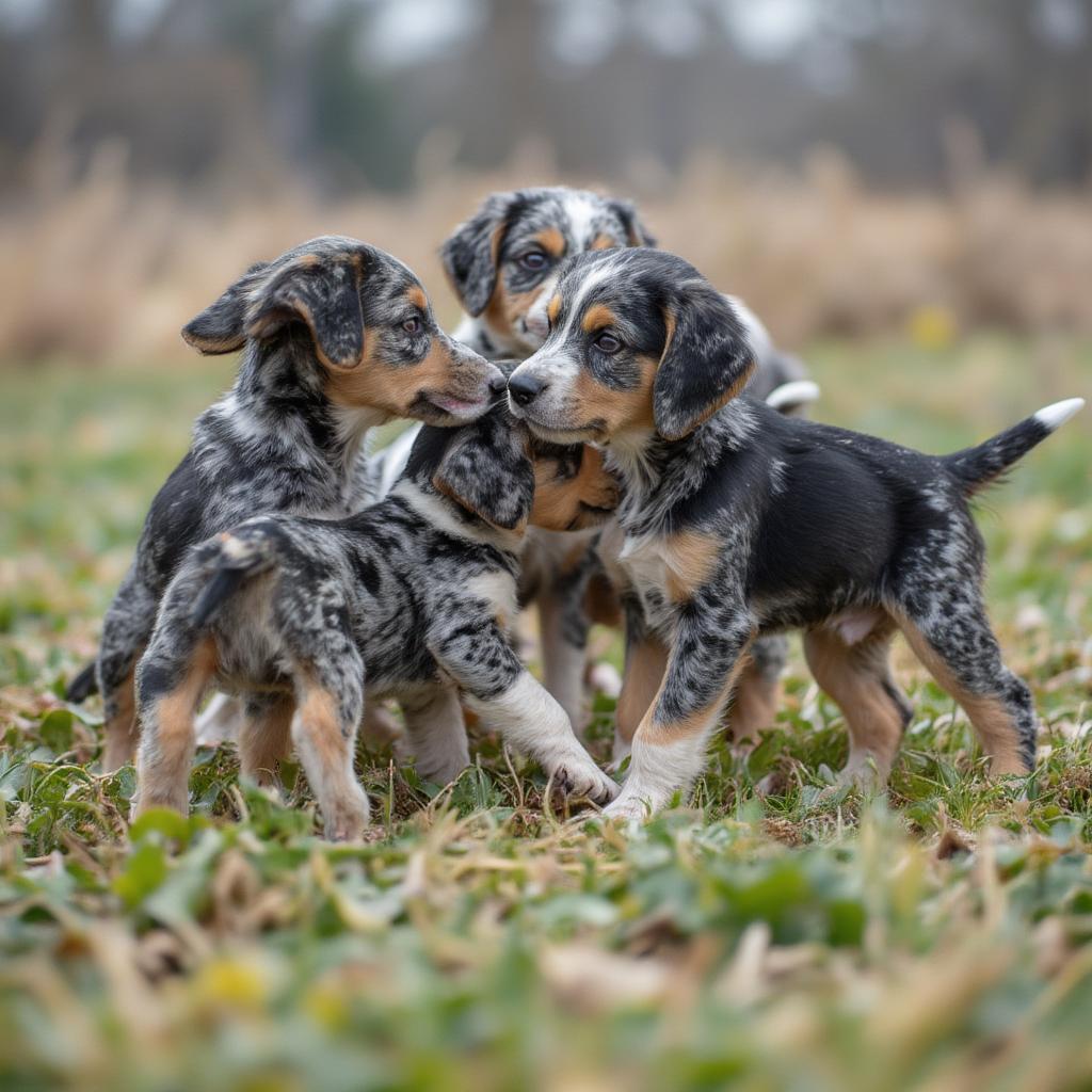 Playful Blue Tick Hound Puppies