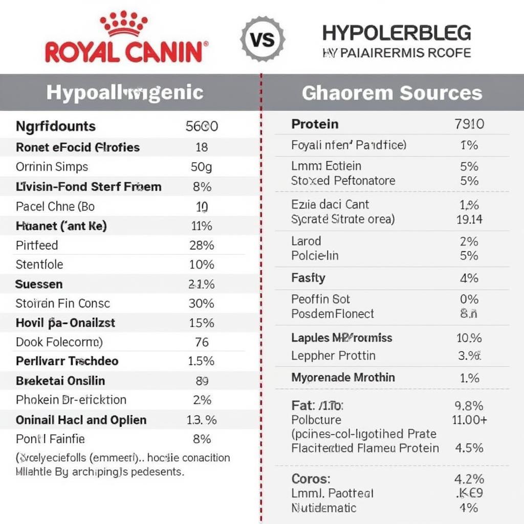 Comparing Dog Food Labels