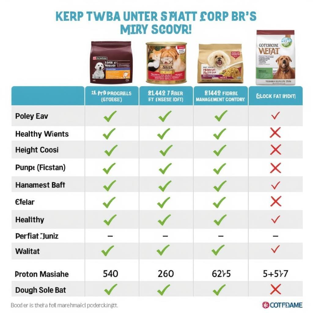 Comparison of Dog Food Labels for Weight Management