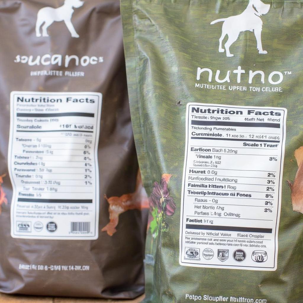 Comparing Nutro Dog Food Labels