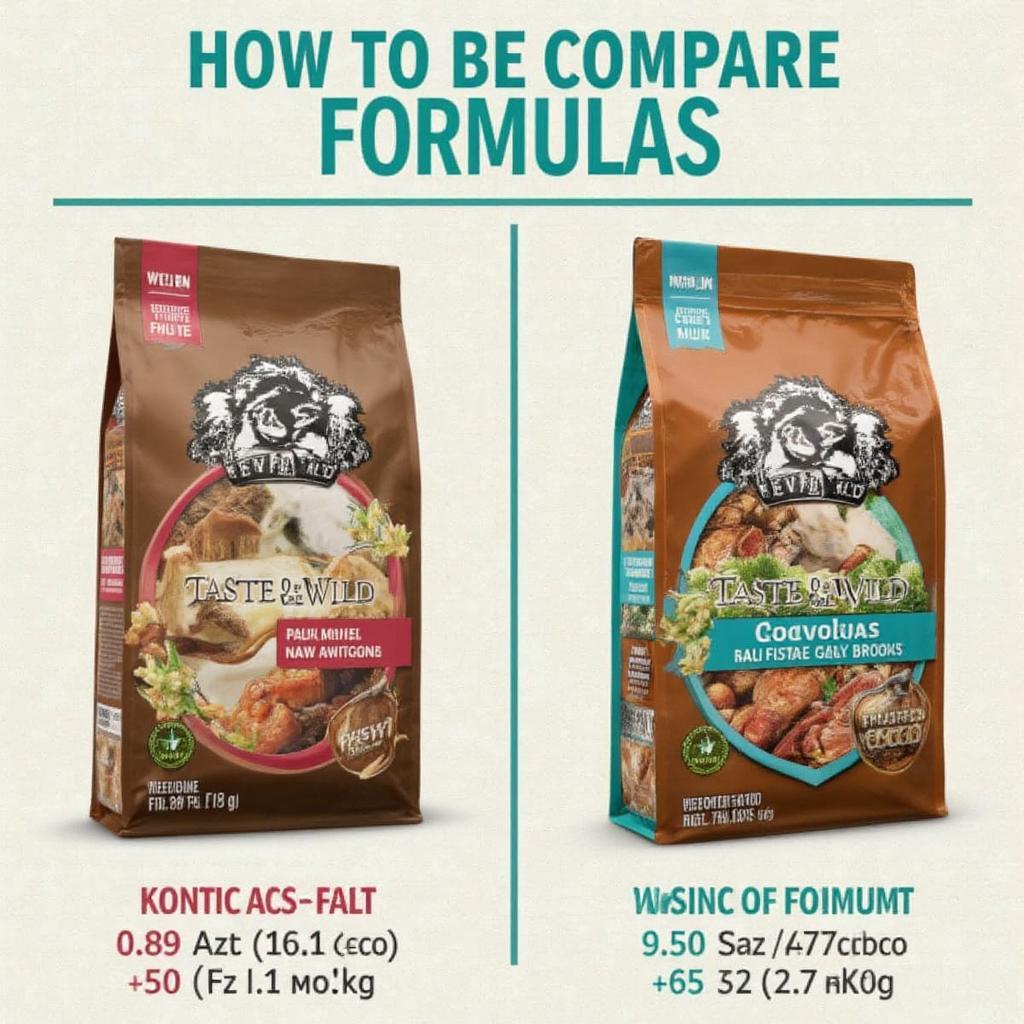 Comparing Taste of the Wild Dog Food Labels