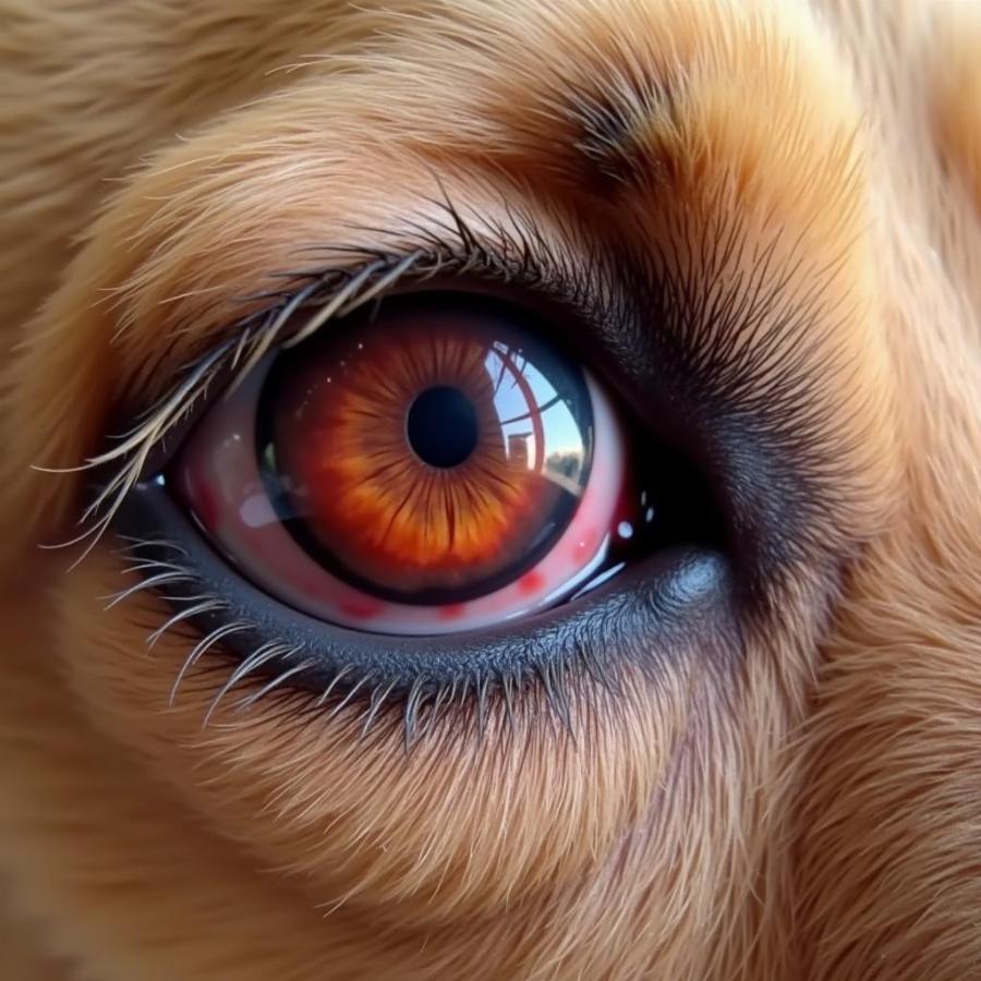 Redness and Discharge in a Dog's Eye with Cushing's