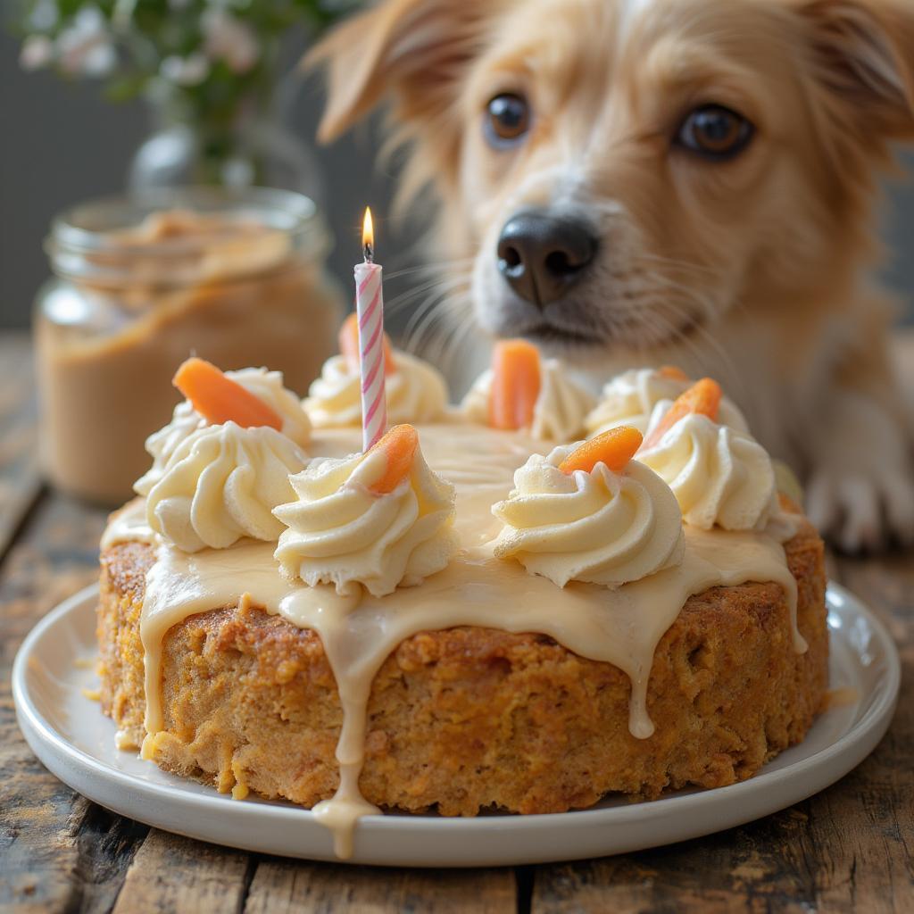 DIY Dog Birthday Cake with Healthy Ingredients