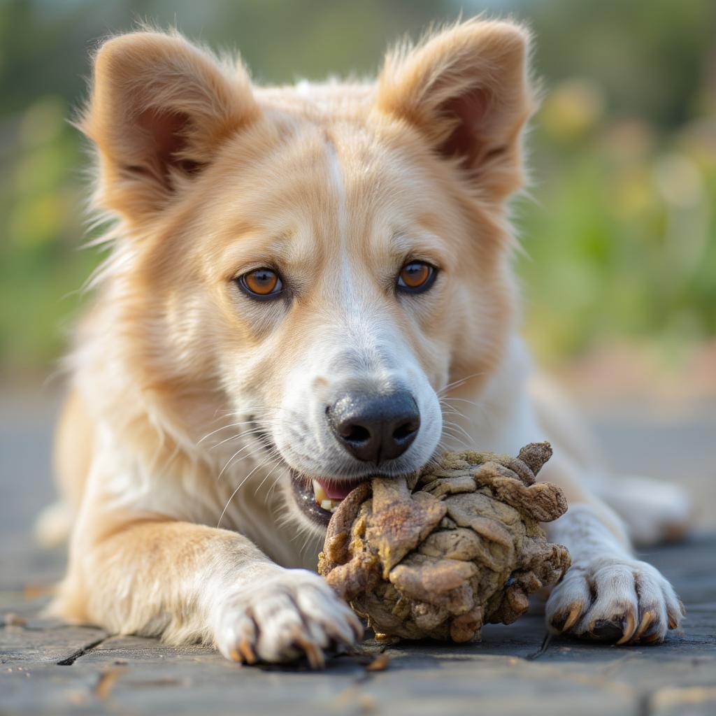 Dog Chewing an Appropriate Toy