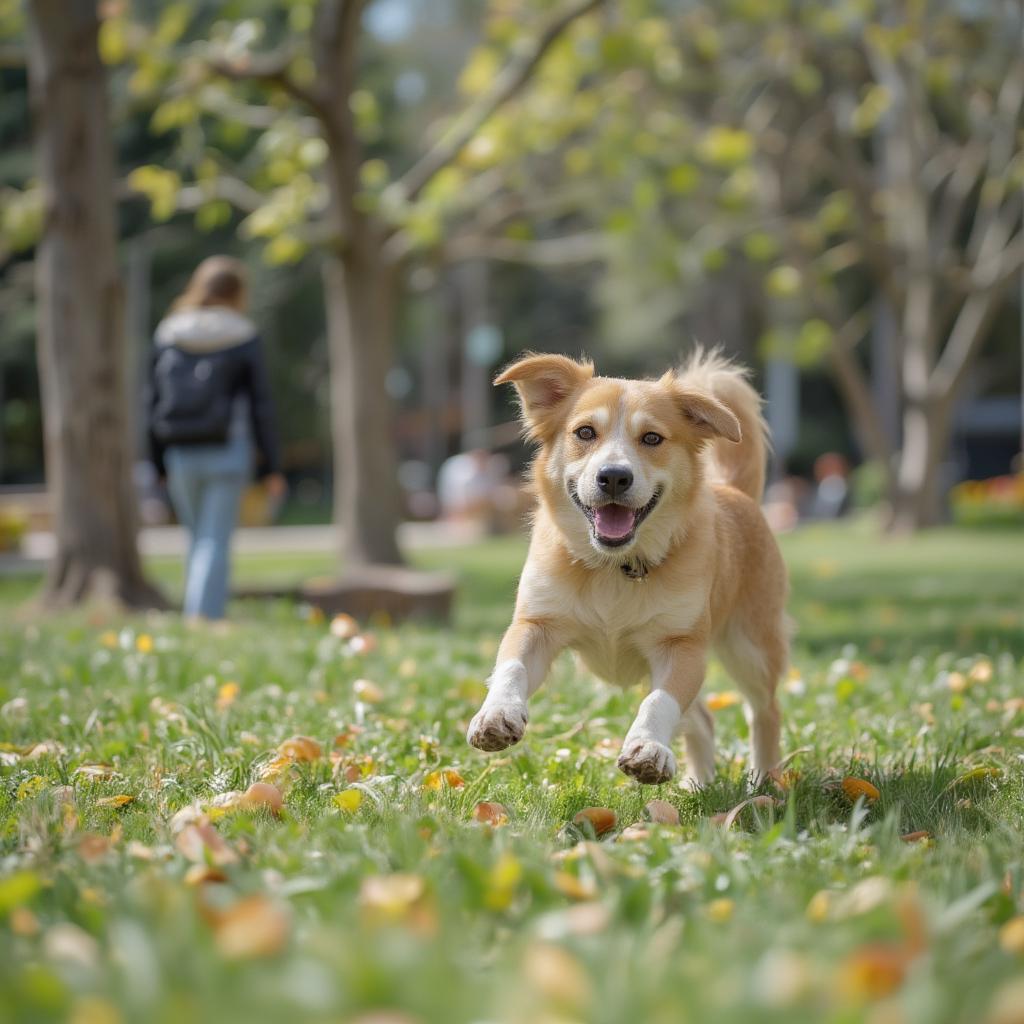 Dog Engaging in Interactive Play