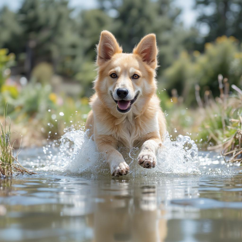 Dog exercising for pain prevention