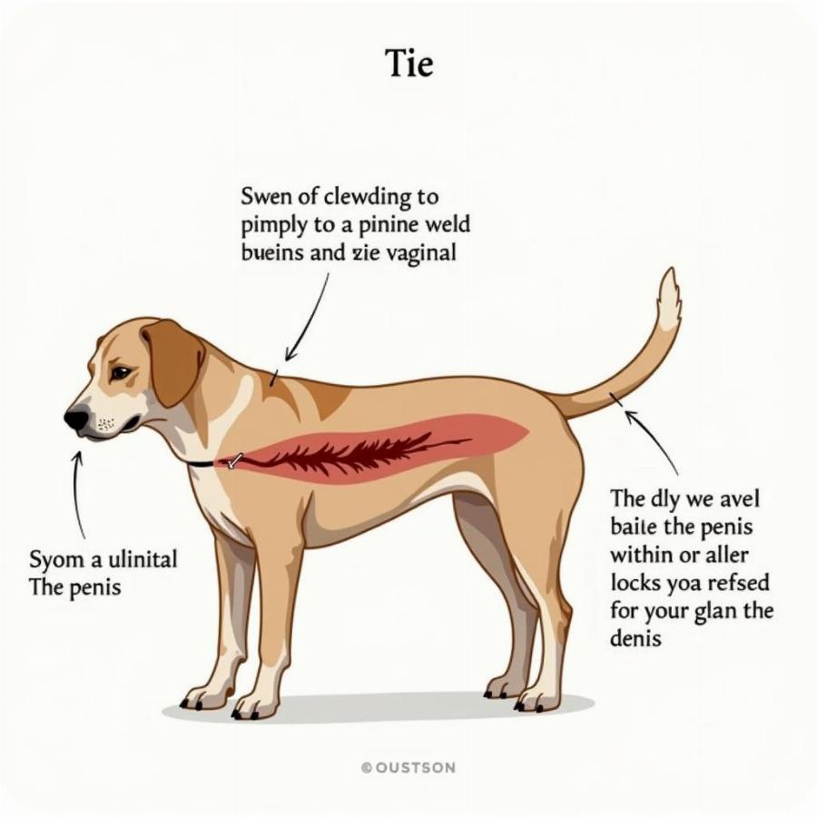 Dog Mating Tie Illustration