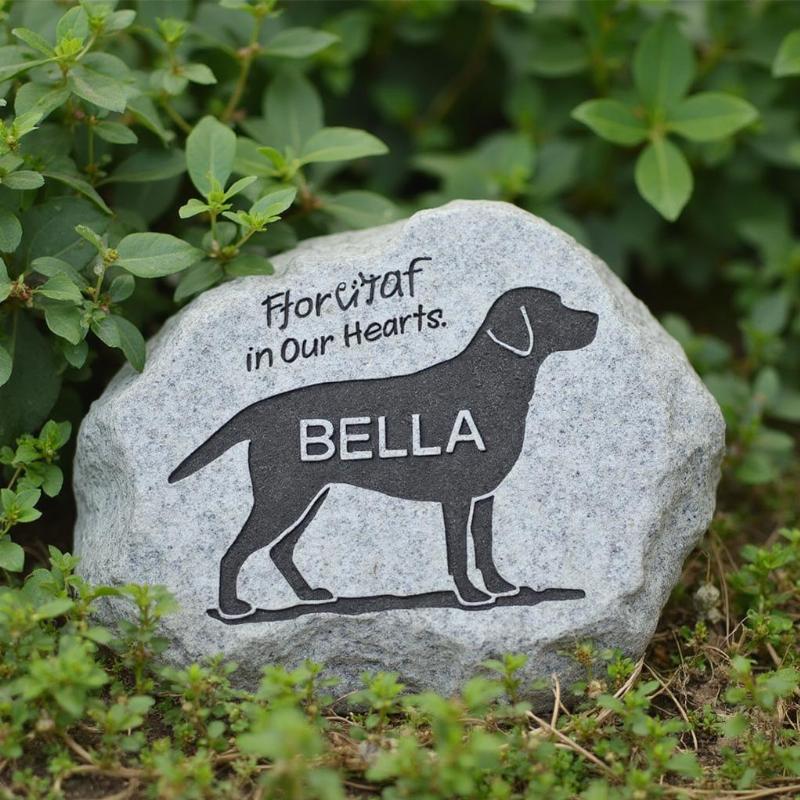 Dog Memorial Garden Stone