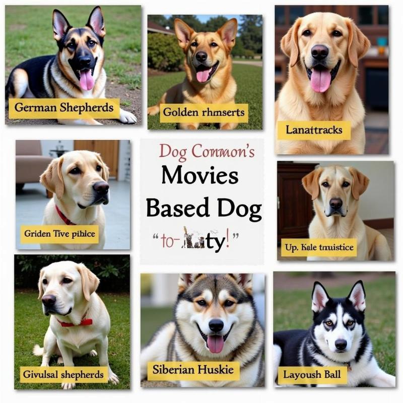 Different dog breeds featured in true story movies