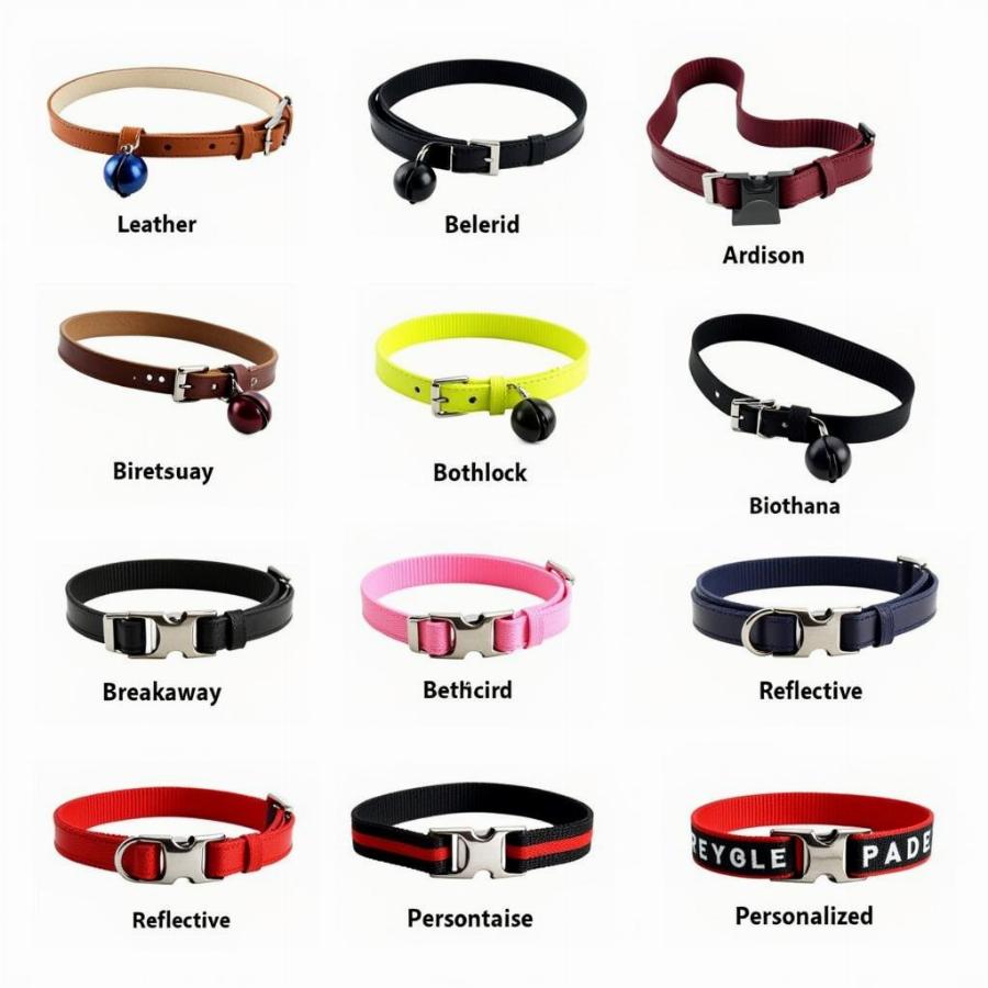 Different Types of Dog Neck Belts with Bells