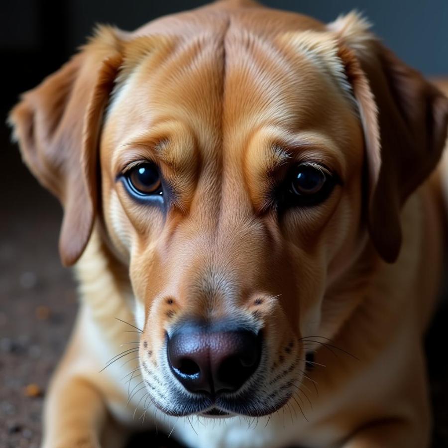 Dog Showing Signs of Grief After Loss of Companion