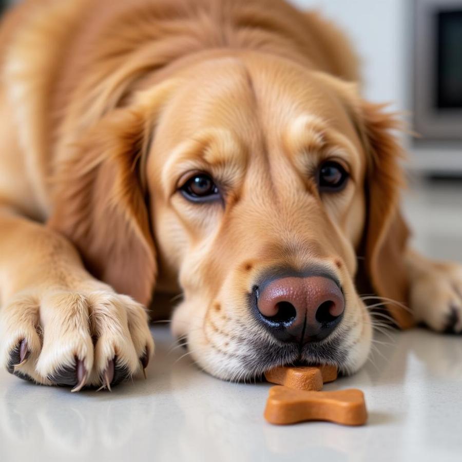 Dog Taking Omega-3 Supplement for Arthritis