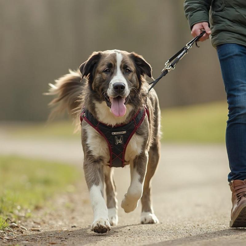 Dog Walking with No-Pull Harness