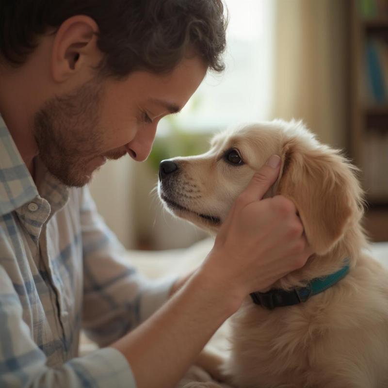 Emotional Support Dog and Owner Interaction