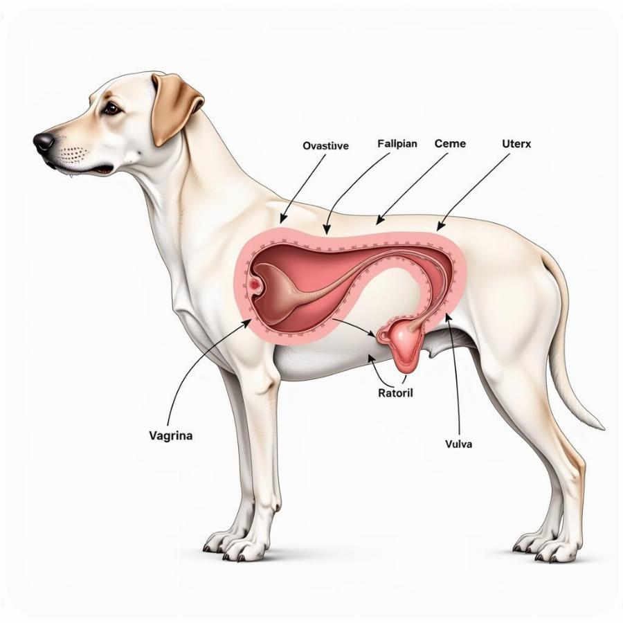 Female Dog Reproductive System Diagram