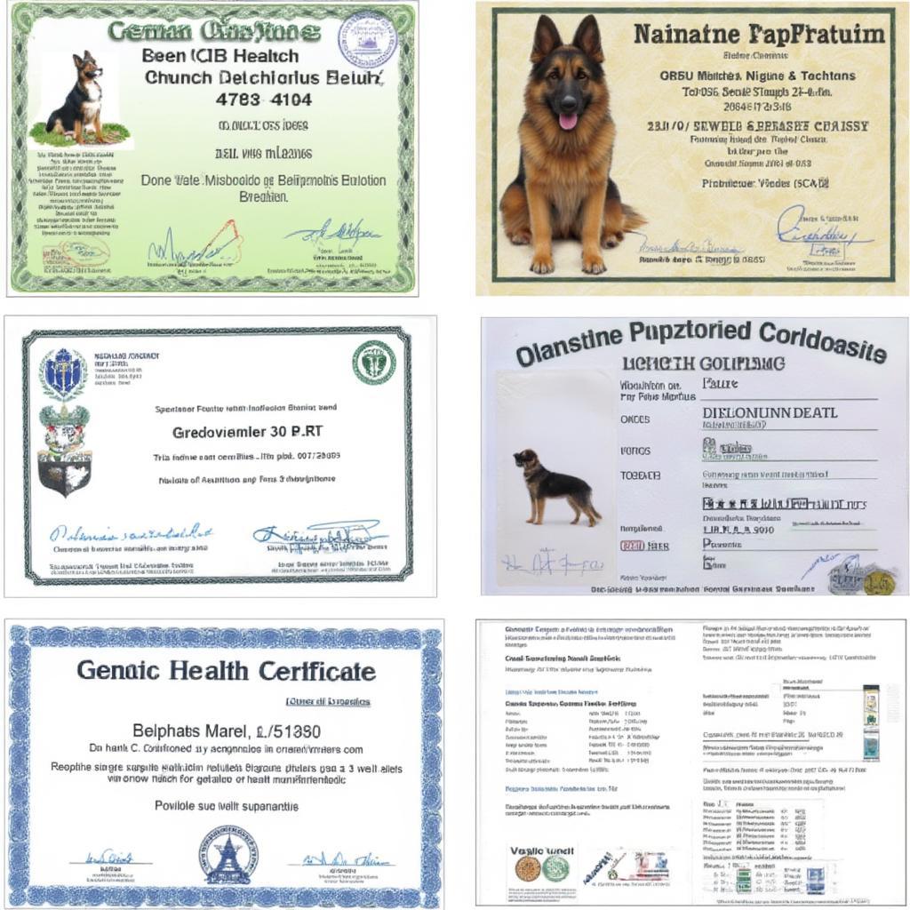 German Shepherd Health Testing Certificates