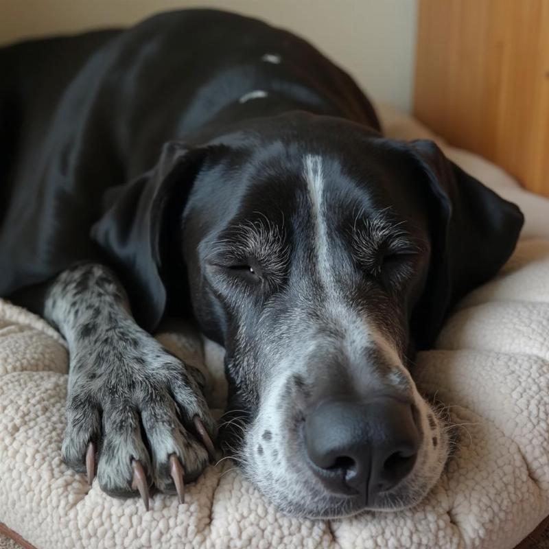 Giant Breed Senior Dog Sleeping