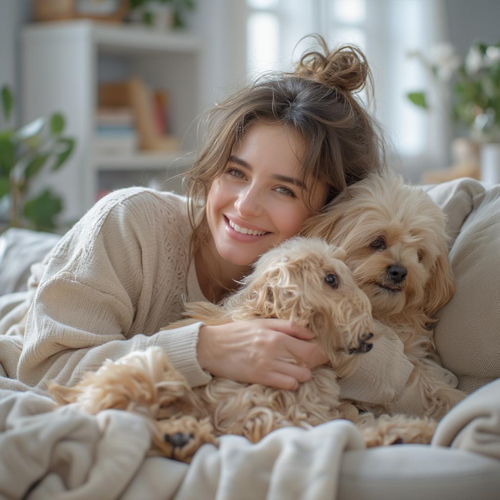 Happy Owner with Their Non-Shedding Toy Dog