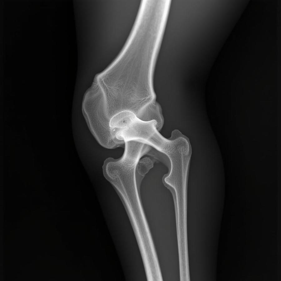 Dog Hip Dysplasia X-Ray Showing Joint Deterioration