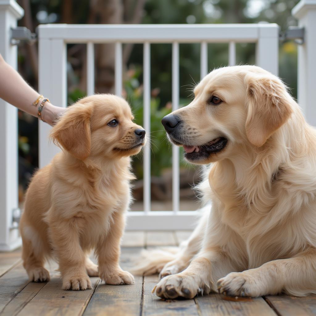 Introducing a Small Dog to a Golden Retriever