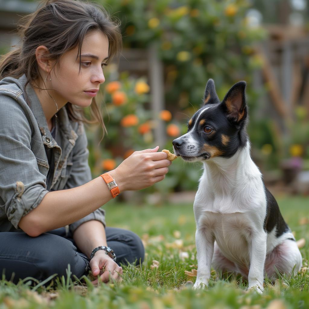 Miniature Jack Russell Training with Owner