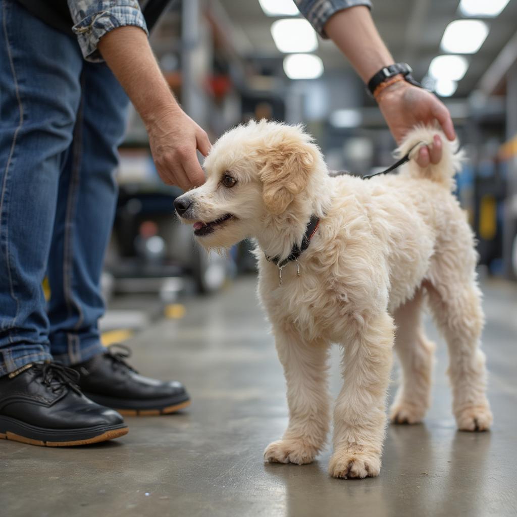 Miniature Poodle Therapy Dog in Training