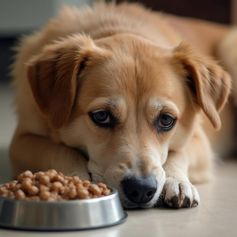 Dog Showing Early Signs of Parvo: Lethargy and Loss of Appetite