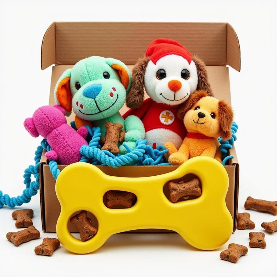 Fun and Engaging Puppy Toys and Treats in a Gift Box