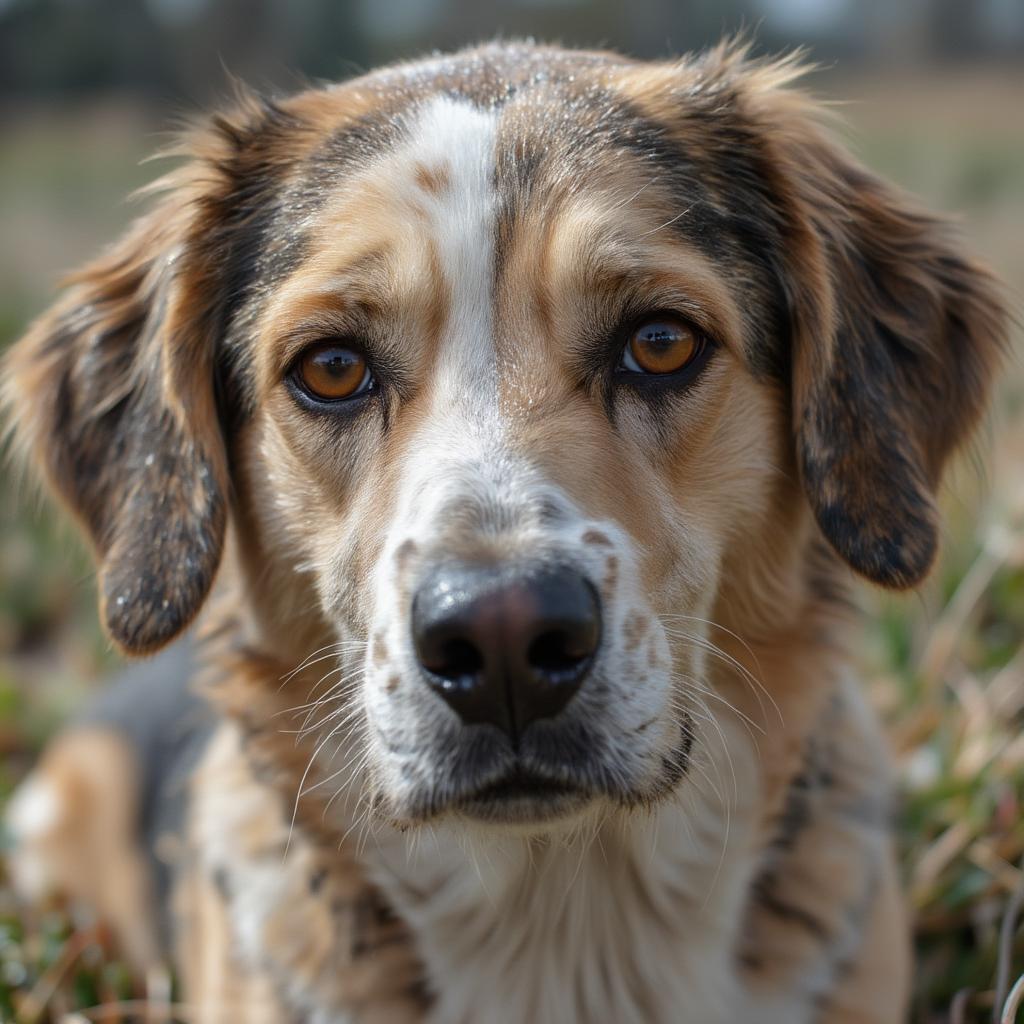 Dog showing early rabies symptoms in the prodromal stage