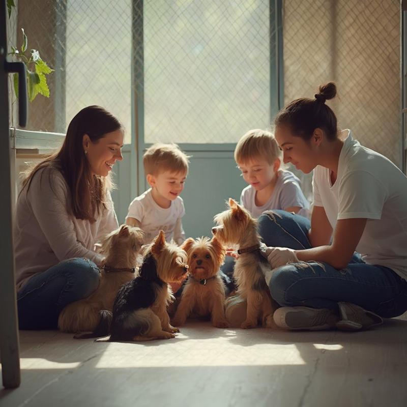 Meeting Yorkie Puppies at a Reputable Breeder