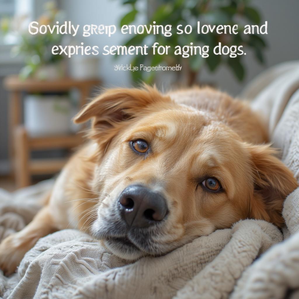 Peaceful Senior Dog Enjoying its Golden Years