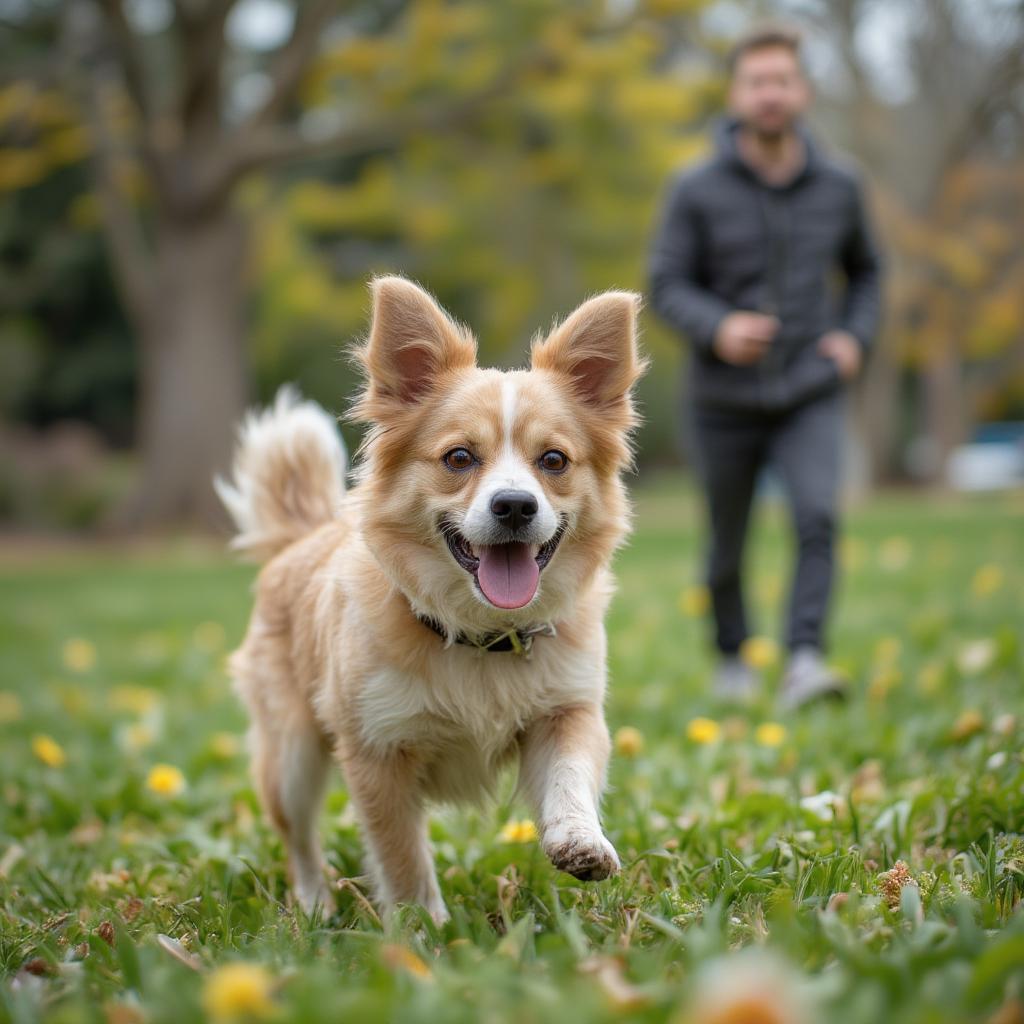 Small Dog Playing Fetch