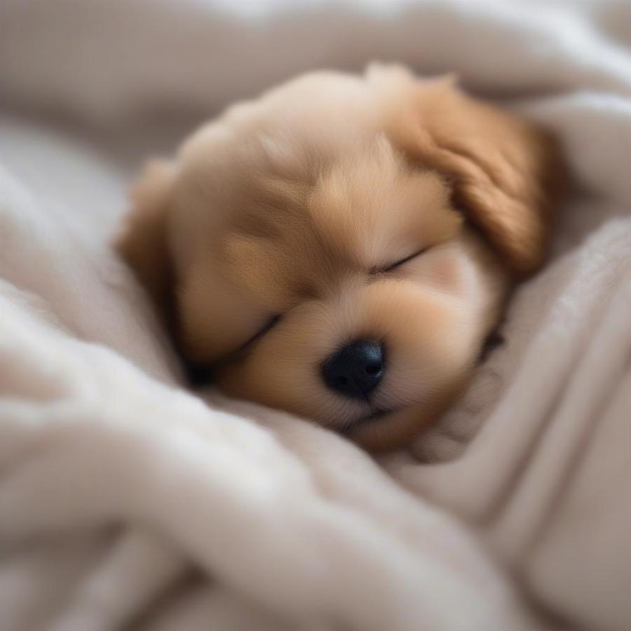 Sleeping Tea Cup Teddy Bear Puppy