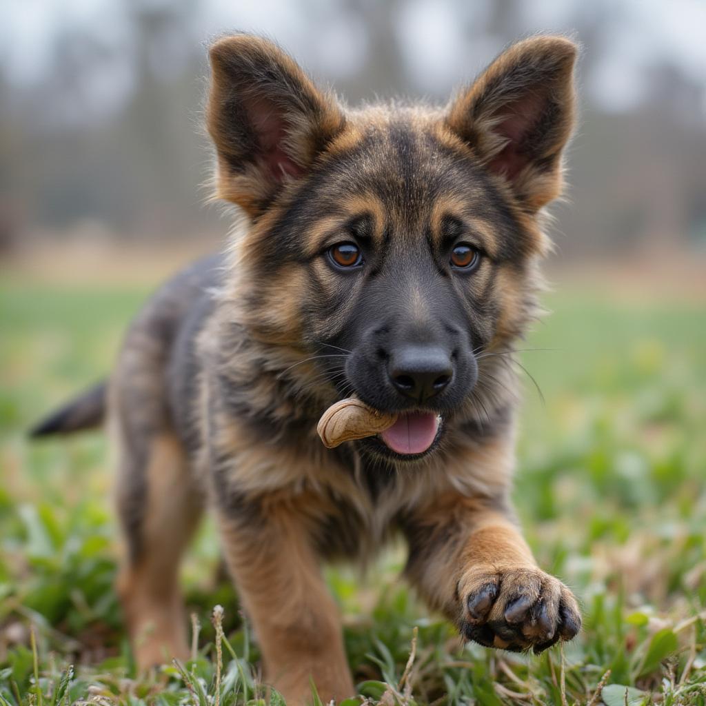 West German Working Line German Shepherd Puppy Playing