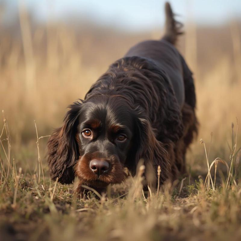 Working Cocker Spaniel in Field