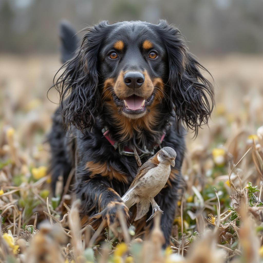 Working English Cocker Spaniel in Field Trial