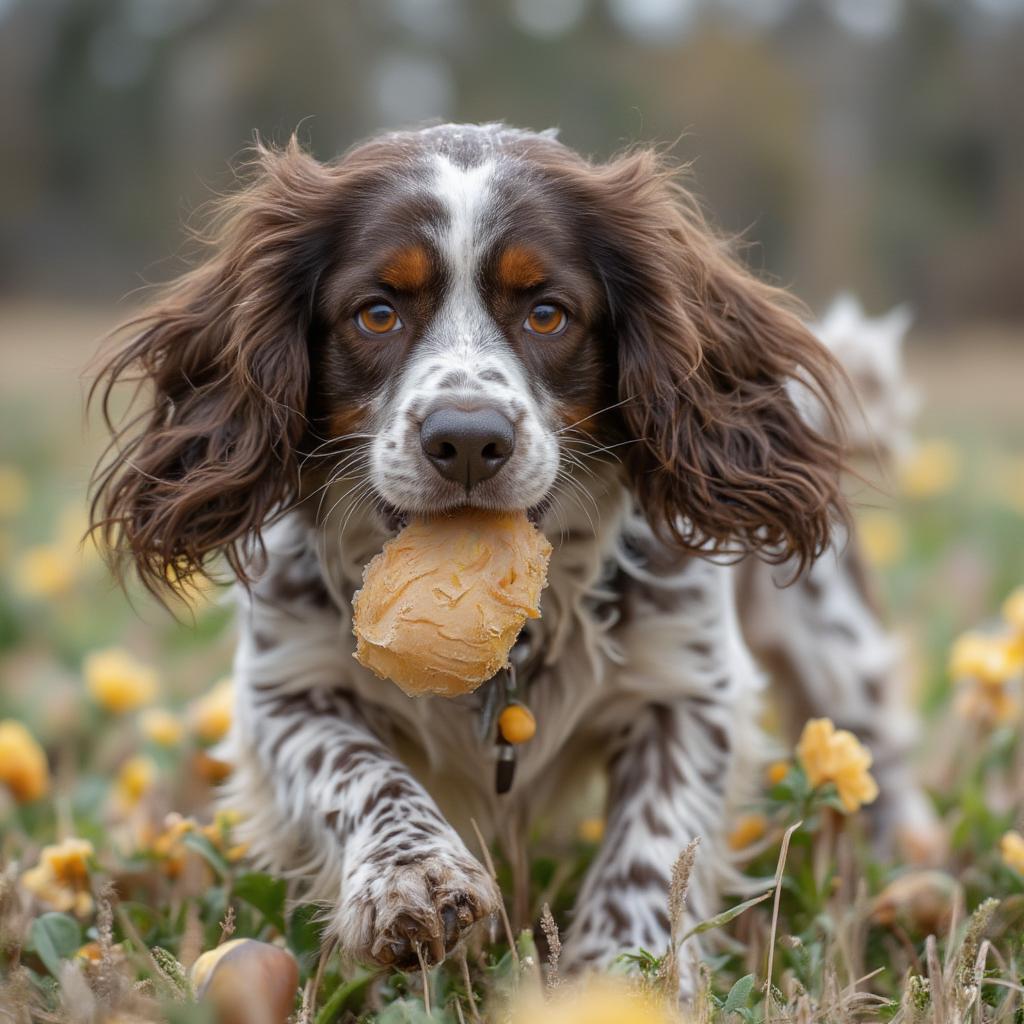 Working English Cocker Spaniel Retrieving