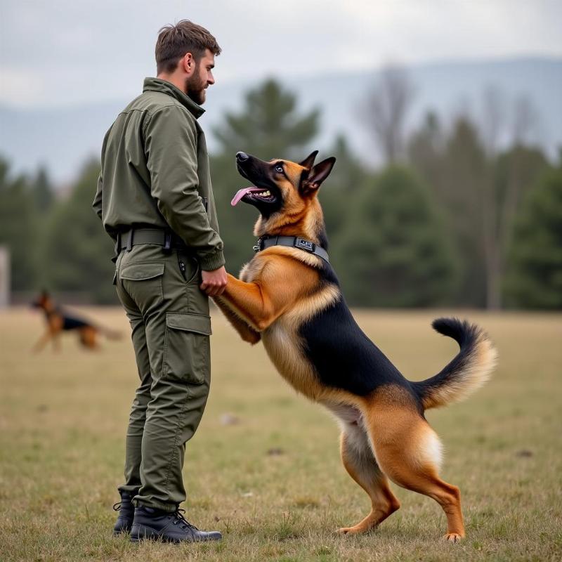 Working Line German Shepherd Participating in Schutzhund Training