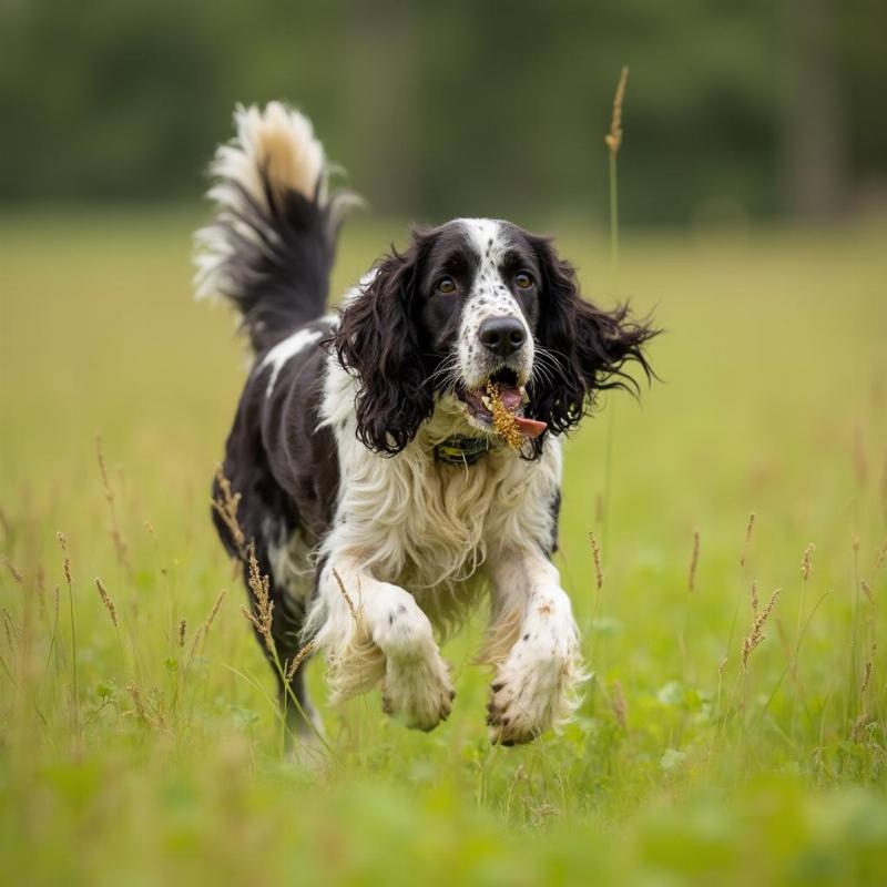 Working Springer Spaniel in Field Hunting