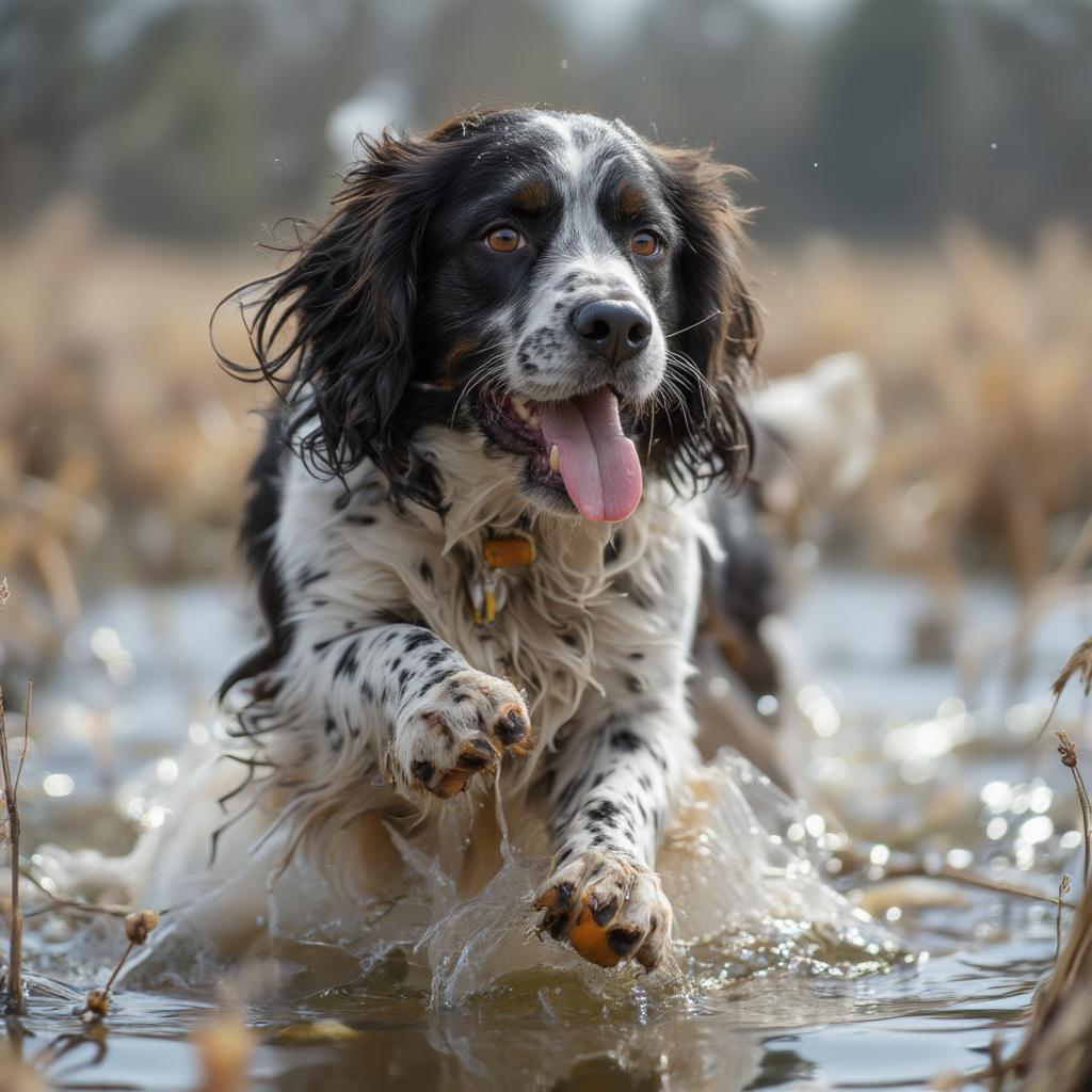 Working Springer Spaniel Retrieving a Dummy