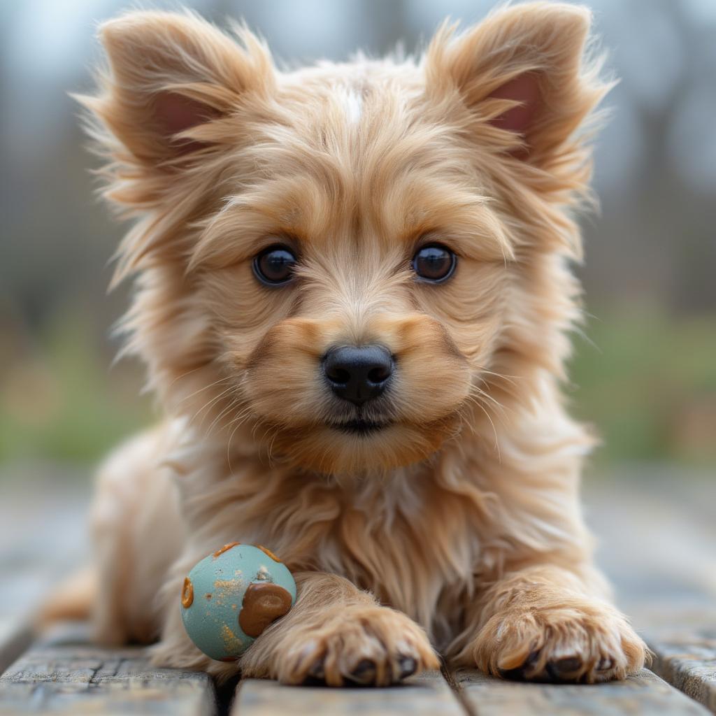 Playful Yorkiepoo Puppy