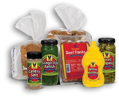 A bundled hot dog kit, representing convenient bulk ordering