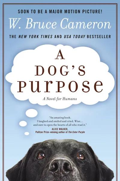 A Dog's Purpose novel cover, featuring a golden retriever, part of the beloved W. Bruce Cameron series