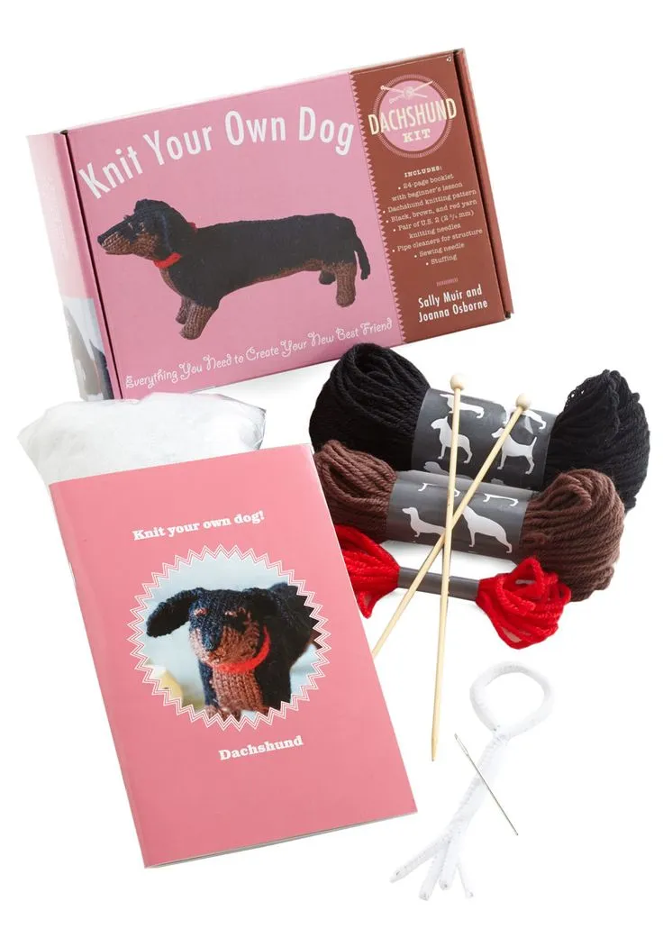A knit your own dog kit