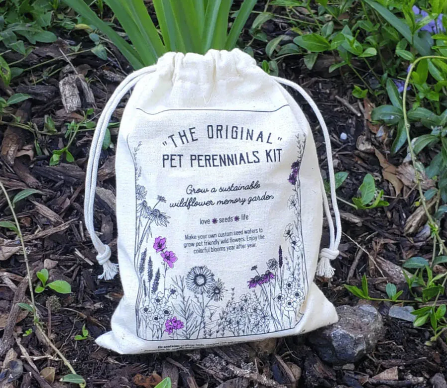A memorial garden kit with wildflower seeds
