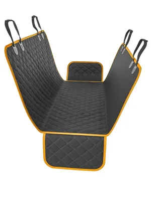 Active Pets dog car seat cover in hammock style protecting the back seat of a vehicle.