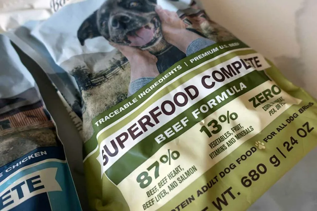 Badlands Ranch Superfood dog food small bag size