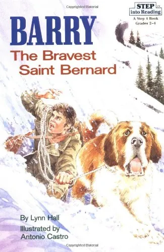Barry: The Bravest Saint Bernard book cover, showing the heroic dog in snowy mountains, a children's sad dog book telling the true tale of a short but impactful life of rescue.