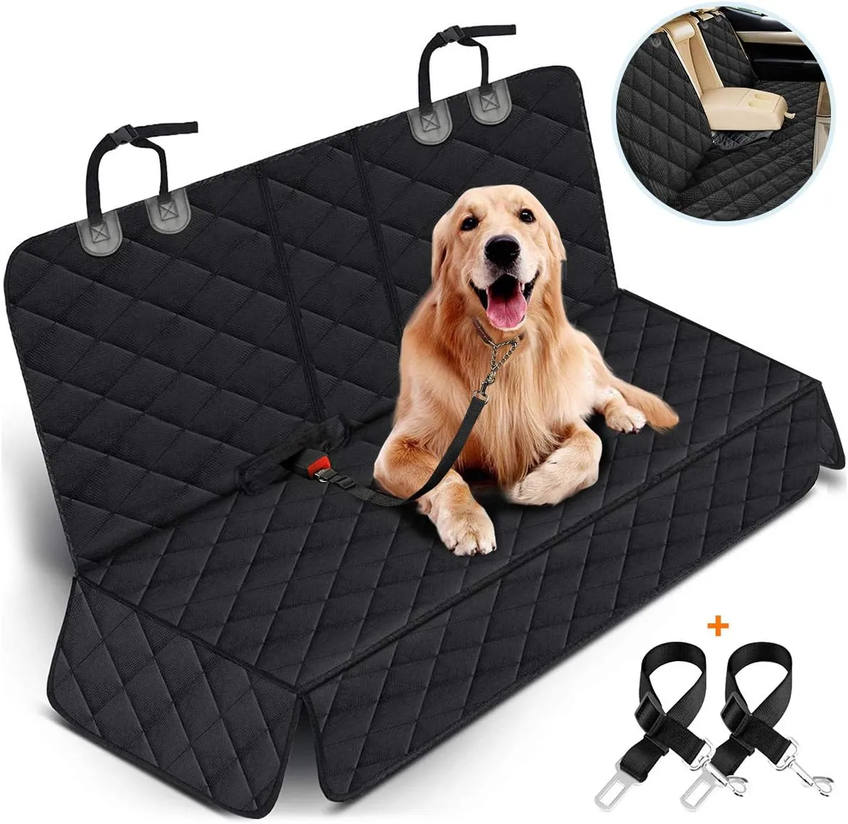 Black Dog Seat Cover for Cars